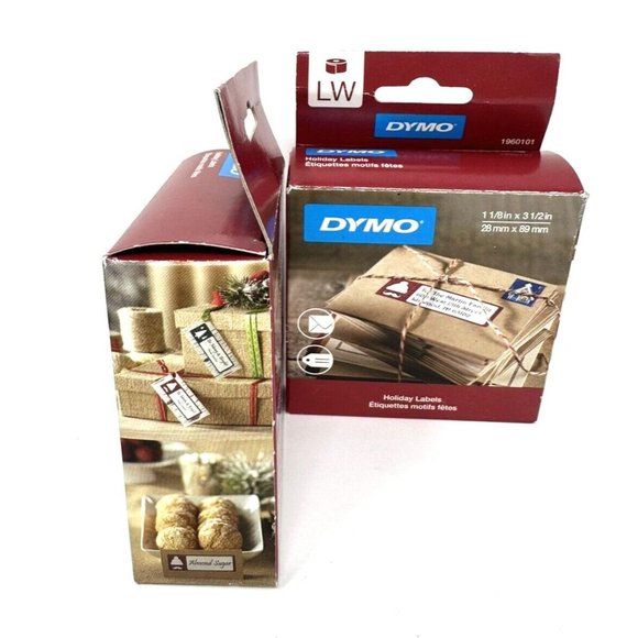 DYMO LW Holiday Christmas Address Labels 1-1/8 x 3-1/2" 1960101 Lot of 2 - Picture 2 of 5
